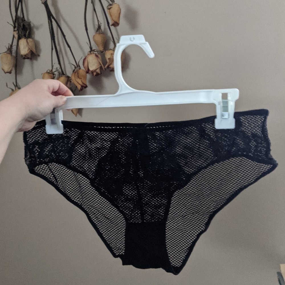 lace and fishnet panties